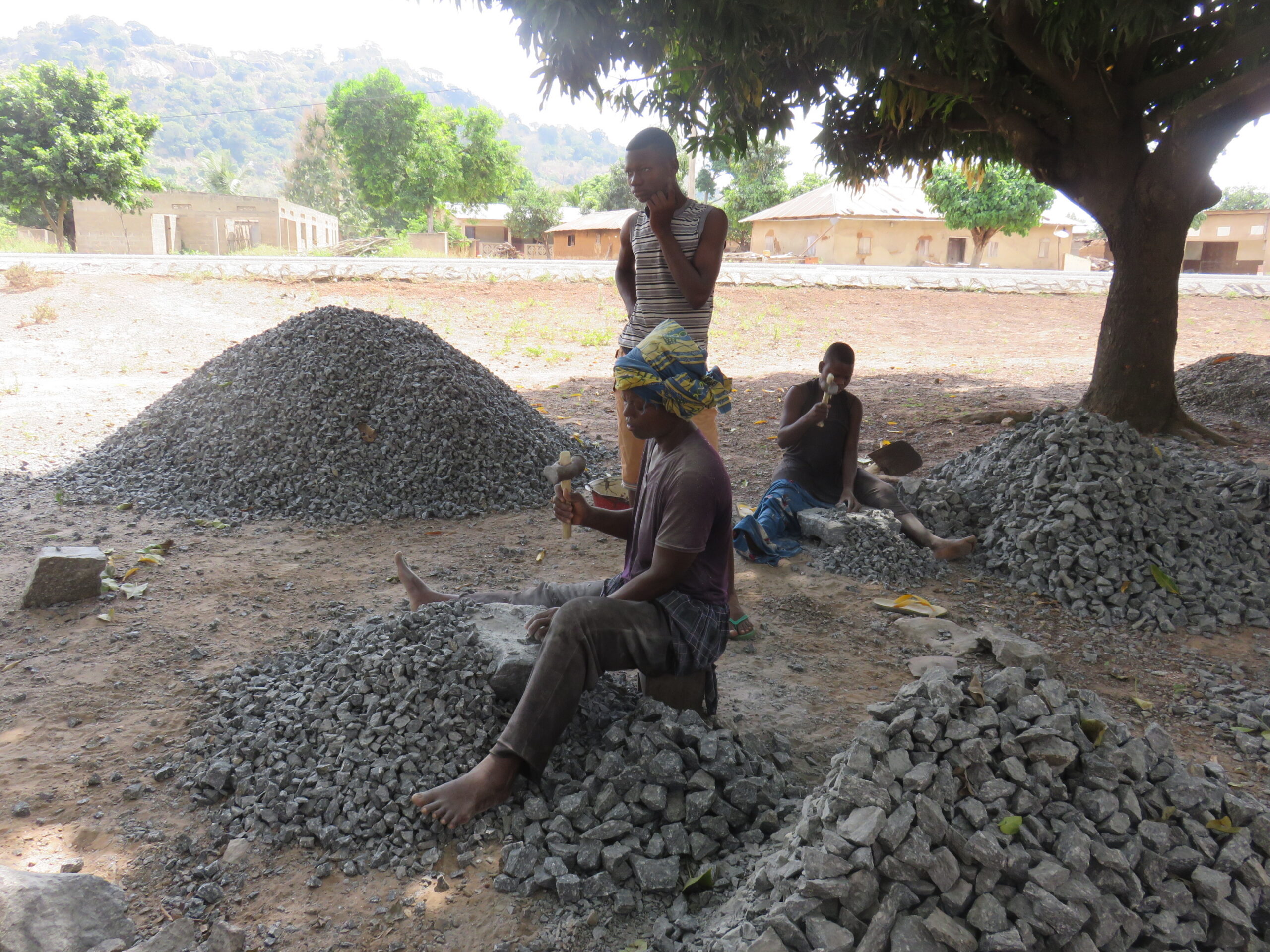 Concasseuse de pierres à Dassa Bénin