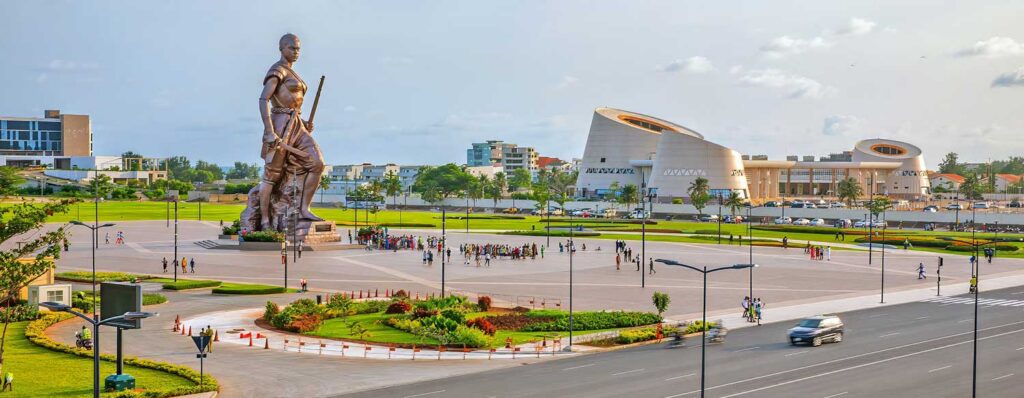 Bénin Cotonou, place de l'Amazone